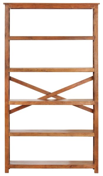 Tömör akácfa könyvszekrény mézszínű felülettel 100x30x180 cm