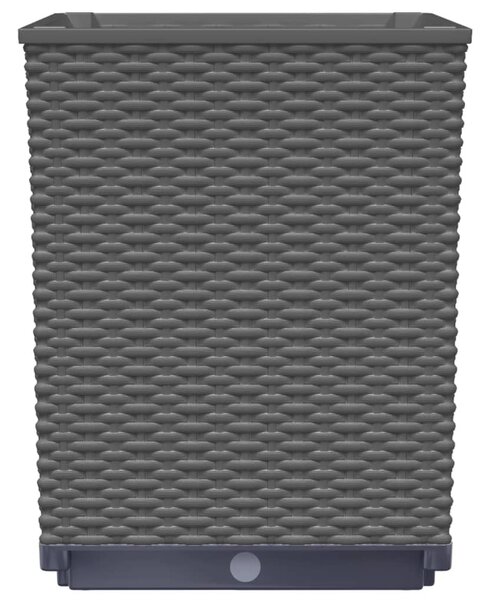 4 db fekete polipropilén növénytartó 30 x 30 x 37 cm