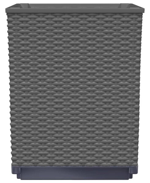 4 db fekete polipropilén növénytartó 30 x 30 x 37 cm