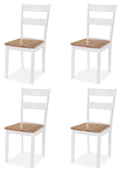 5 részes fehér MDF és gumifa étkezőgarnitúra