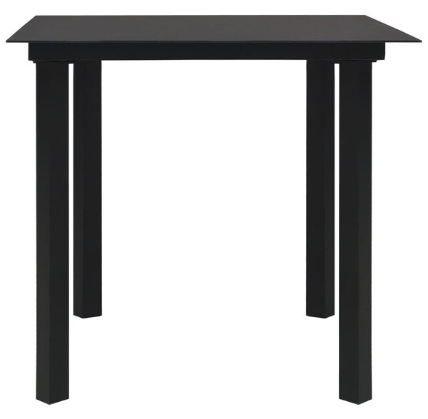 3 részes fekete PVC rattan kültéri étkezőgarnitúra