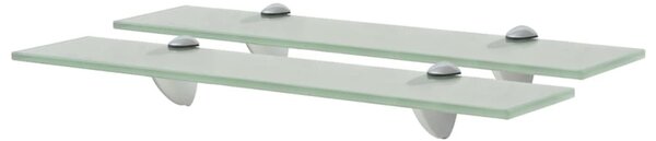 2 db lebegő üvegpolc 50 x 10 cm 8 mm
