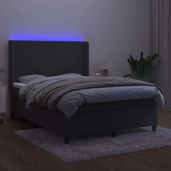 Bársony Ágy LED-del - 140x190 cm