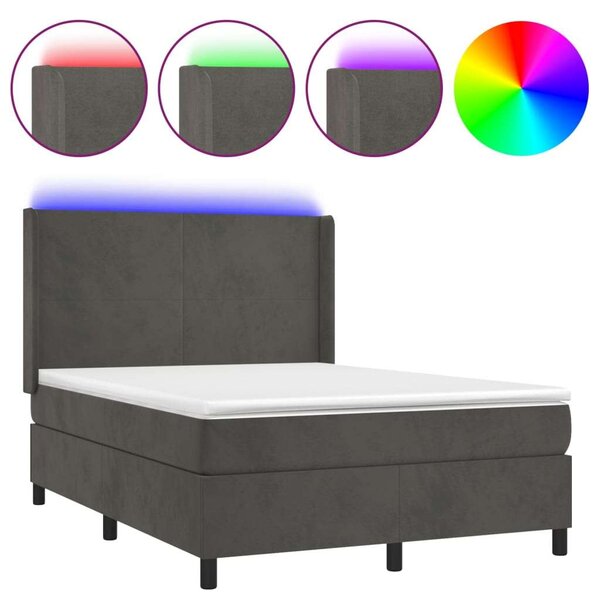 Bársony Ágy LED-del - 140x190 cm