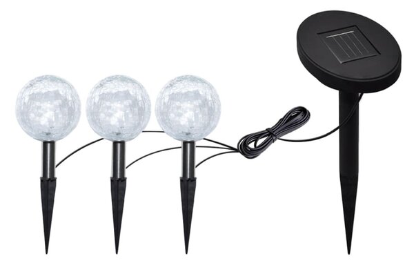 6 db LED kerti gömblámpa cövekkel és napelemmel