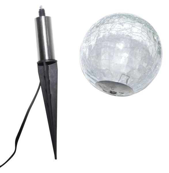 6 db LED kerti gömblámpa cövekkel és napelemmel