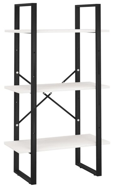 Fehér tömör fenyőfa tárolópolc 60 x 30 x 105 cm