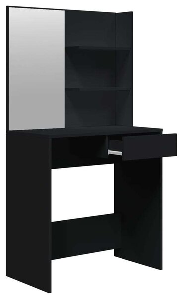VidaXL Fekete Sminkasztal Szett - 74,5x40x141 cm
