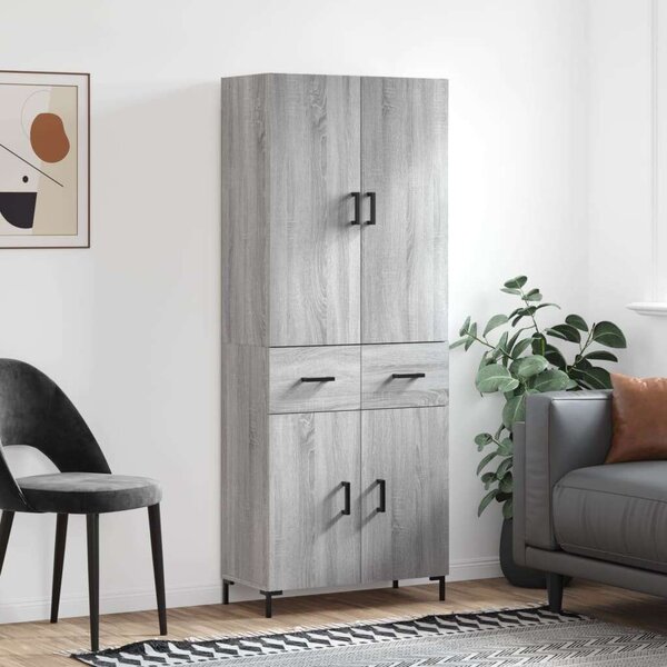 VidaXL szürke sonoma szerelt fa magasszekrény 69,5 x 34 x 180 cm