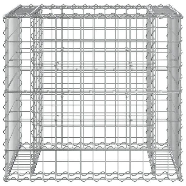 Tömör impregnált fenyőfa kerti pad gabion kosárral