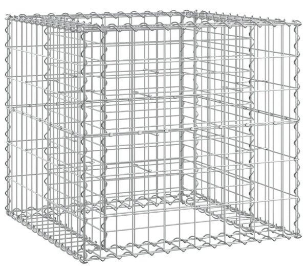 Tömör impregnált fenyőfa kerti pad gabion kosárral