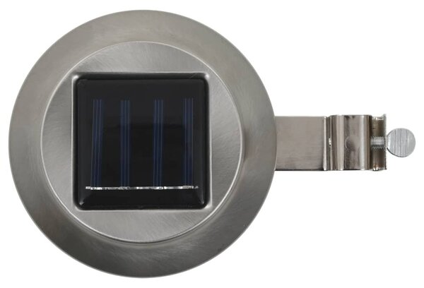 6 db kerek fehér kültéri napelemes LED lámpa, 12 cm
