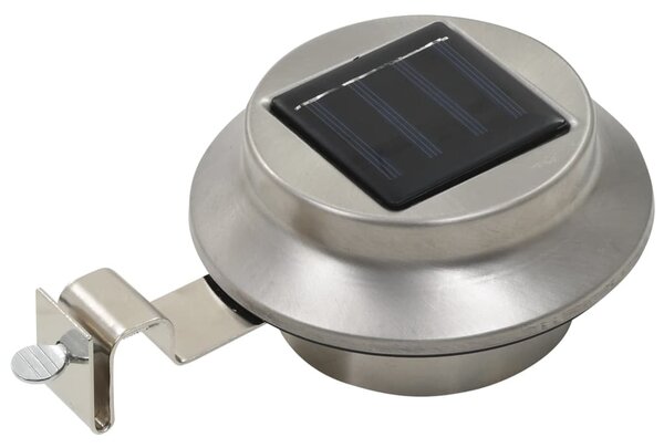 6 db kerek fehér kültéri napelemes LED lámpa, 12 cm