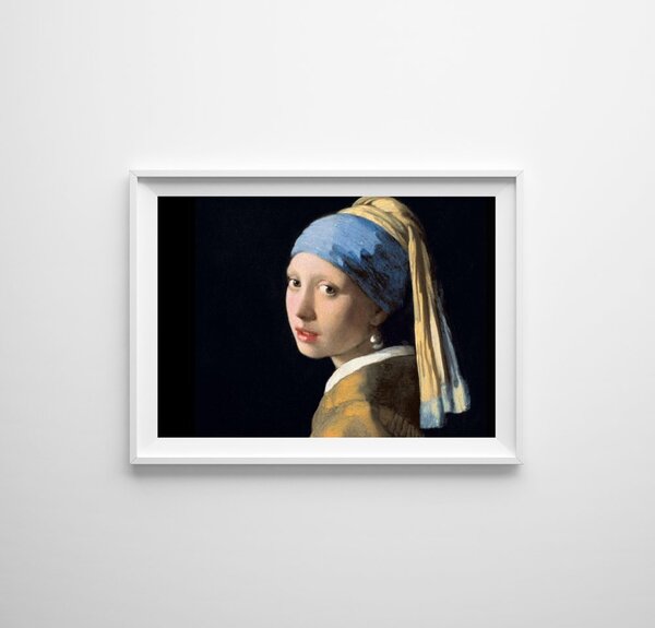 Retro plakát Retro plakát Lány egy gyöngyházzal Johannes Vermeer