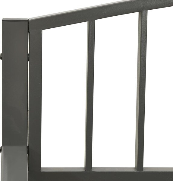 Szürke acél kerti pad 120 cm