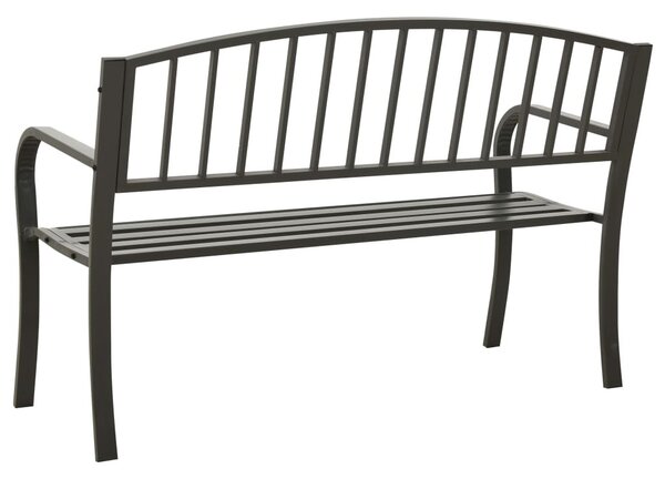 Szürke acél kerti pad 120 cm