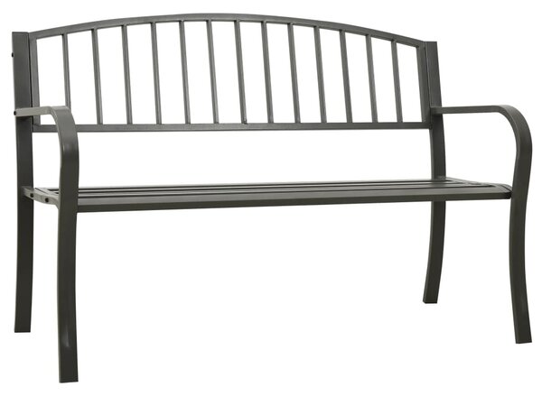 Szürke acél kerti pad 120 cm