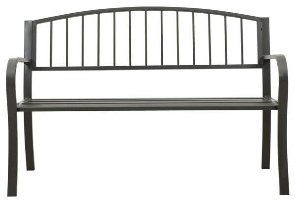 Szürke acél kerti pad 120 cm