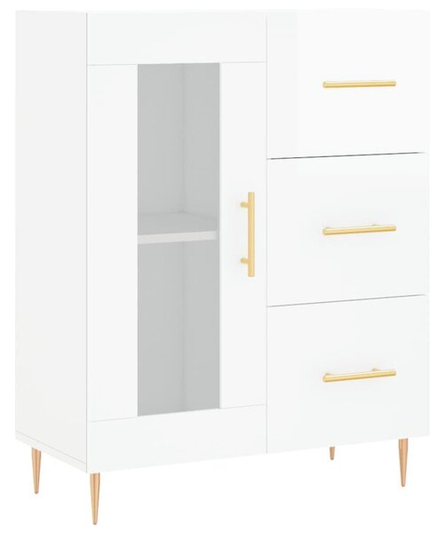 Elegáns Fehér Tálalószekrény - 70x34x90 cm
