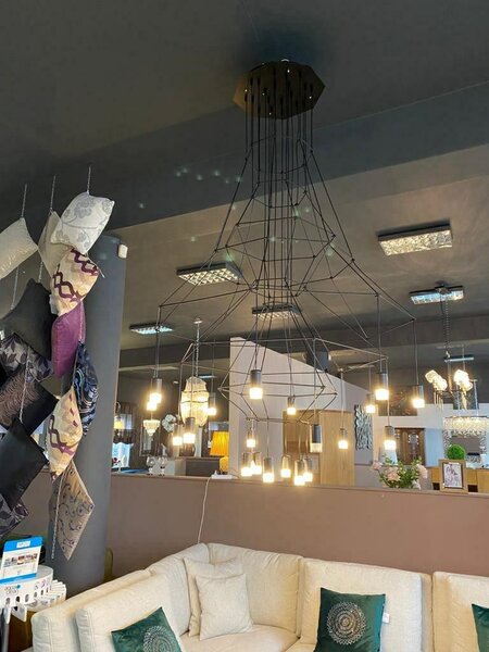 King Home Flusso 20 Geometrikus LED Függőlámpa Fekete