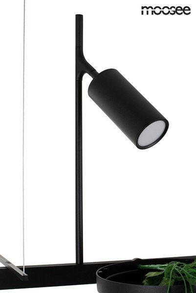 Moosee Plant Line Fekete LED Függőlámpa Növénytartóval