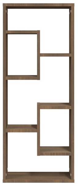 Barna tölgyszínű szerelt fa fali polc 36 x 16 x 90 cm