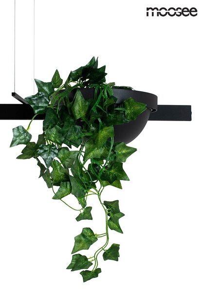 Moosee Plant Line Fekete LED Függőlámpa Növénytartóval