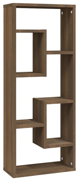 Barna tölgyszínű szerelt fa fali polc 36 x 16 x 90 cm