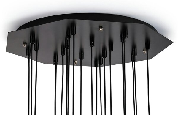 King Home Flusso 20 Geometrikus LED Függőlámpa Fekete