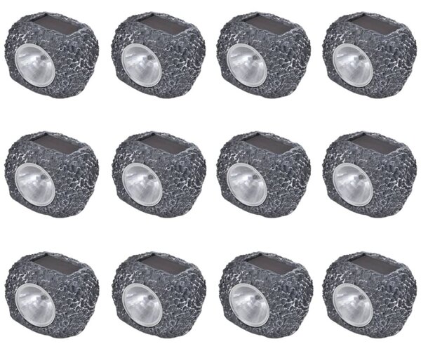12 db kültéri kő formájú napelemes LED spotlámpa