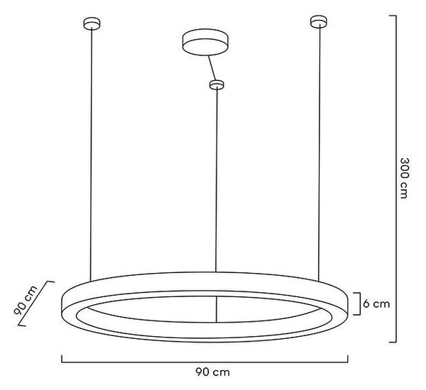Moosee Ring Luxury 90 LED Függőlámpa Arany