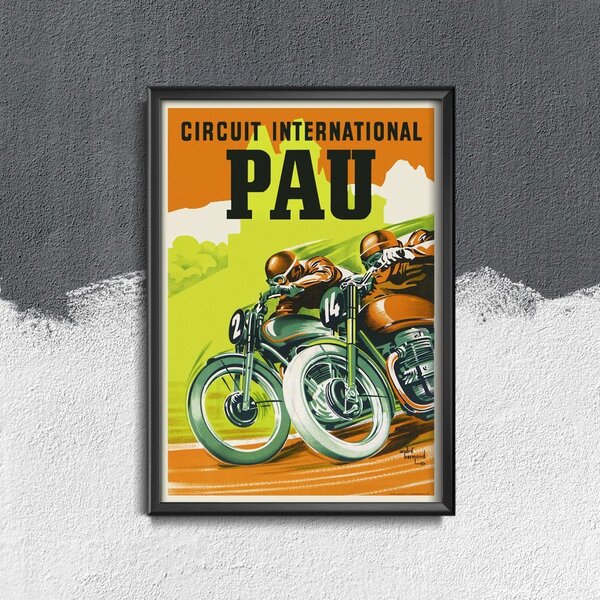 Retro poszterek Retro poszterek Nemzetközi motorkerékpár Circru Pau