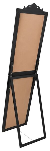 Fekete szabadon álló tükör 45x180 cm