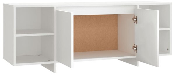 Fehér szerelt fa TV-szekrény 130 x 35 x 50 cm