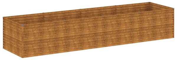 Corten acél kerti magaságyás 386x100x69 cm