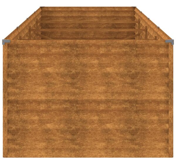 Corten acél kerti magaságyás 386x100x69 cm