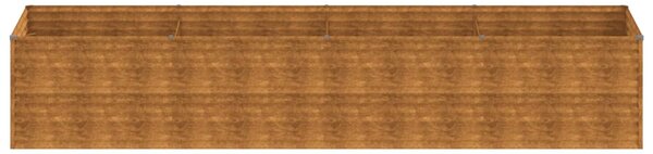 Corten acél kerti magaságyás 386x100x69 cm