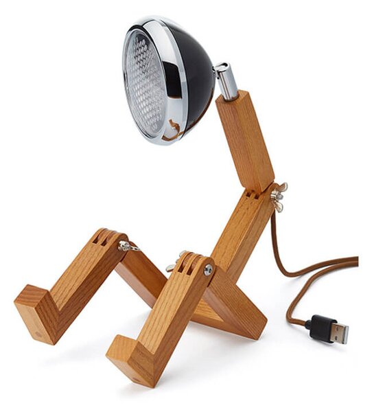 Piffany Copenhagen - Mr. Wattson Mini Asztali Lámpa USB Ash/Fashion Black - Lampemesteren