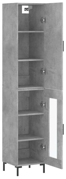 VidaXL Magas Szekrény - Betonszürke - 34,5x34x180 cm