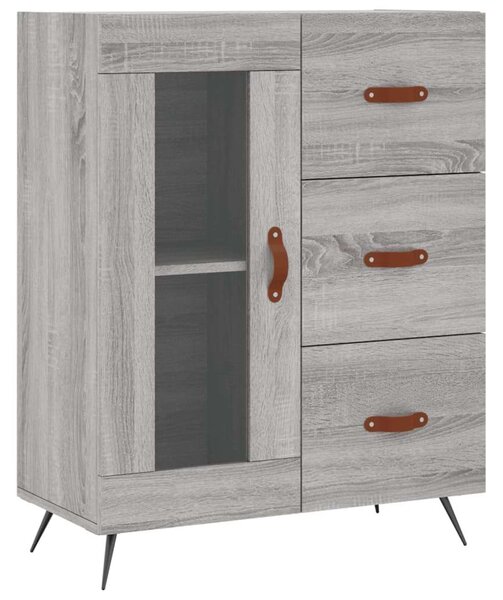 VidaXL Magas Szekrény - Sonoma Szürke - 69,5x34x180 cm