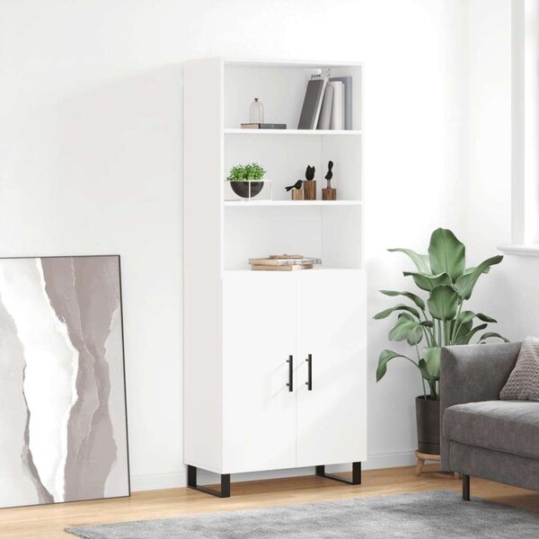 VidaXL Fehér Fa Magasszekrény - 180 cm