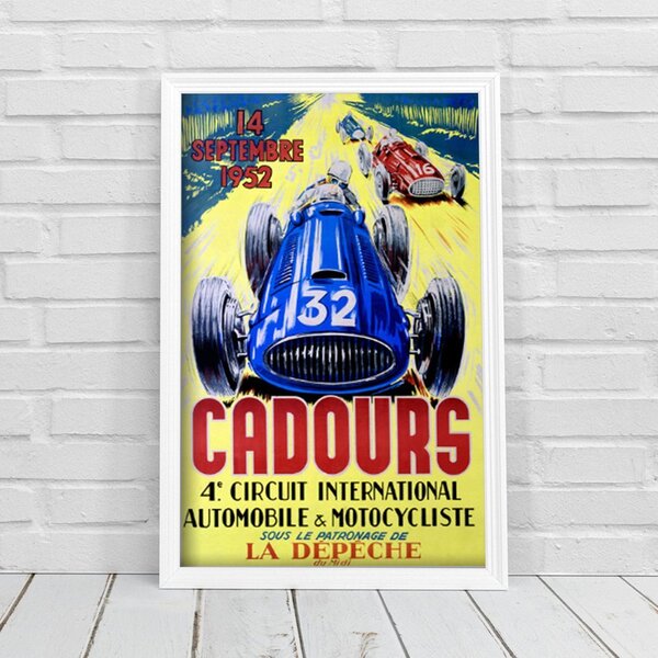 Retro plakát Retro plakát Cadours Circuit International Automobile Grand Prix