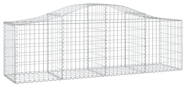 4 db íves horganyzott vas gabion kosár 200x50x60/80 cm