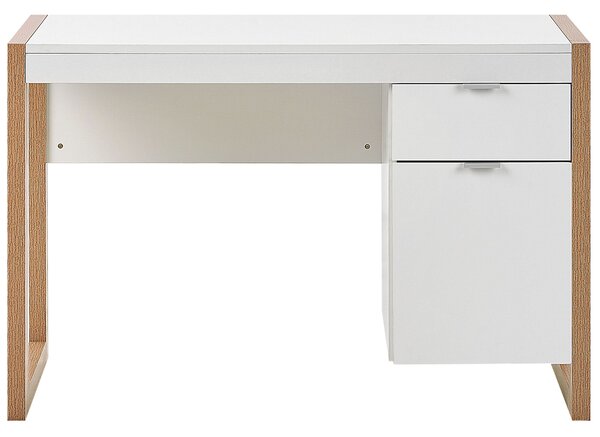 Íróasztal JOHNSON Barna/fehér 112 cm 50 cm Ágyneműtartóval