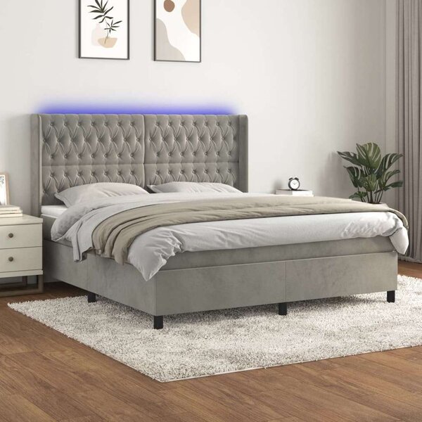 Bársony Ágy LED-del - 180x200 cm
