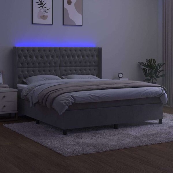Bársony Ágy LED-del - 180x200 cm