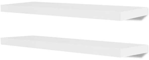 4 db fehér fali polc 80 cm