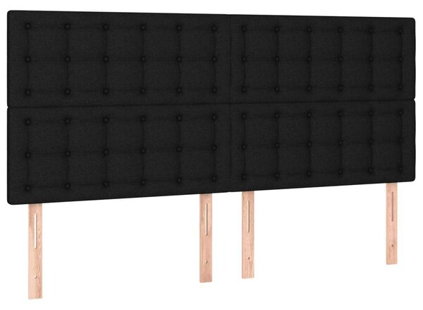 HomeElegance - Ágy Zsebrugós Matraccal - 180x200 cm - Fekete