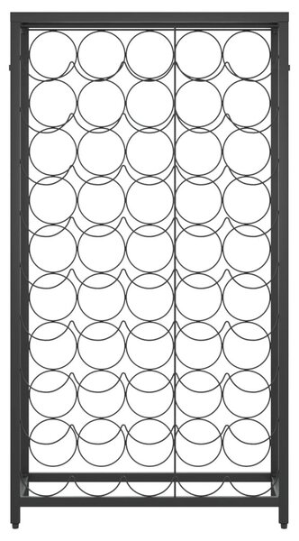 Fekete kovácsoltvas bortartó 45 palackhoz 54 x 18 x 100 cm