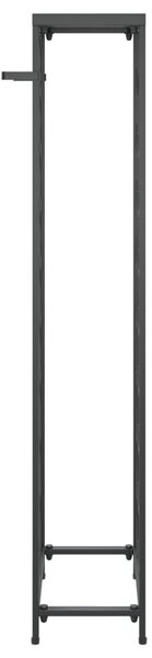 Fekete kovácsoltvas bortartó 27 palackhoz 34 x 18 x 100 cm